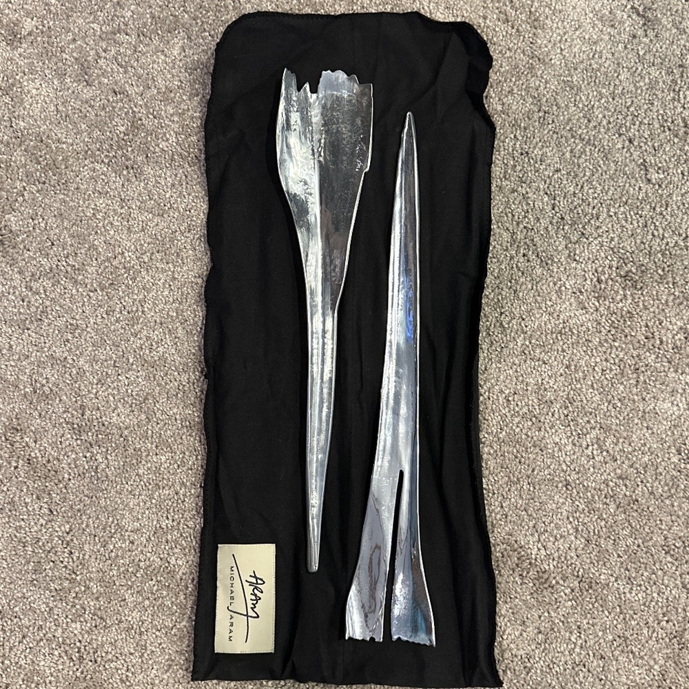 NEW ORIGINAL RARE Michael Aram Forest Leaf Collection Botanical Palm Serving Set